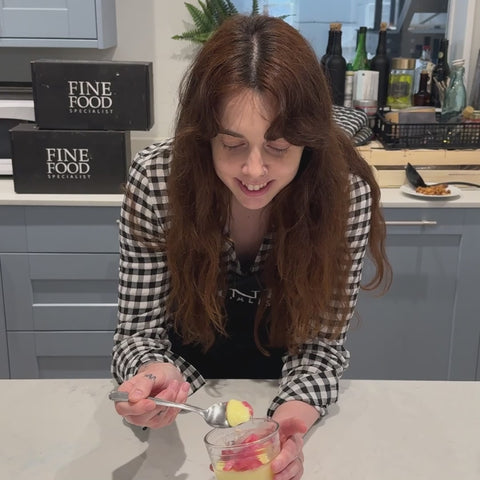 Lemon Posset with Rhubarb
