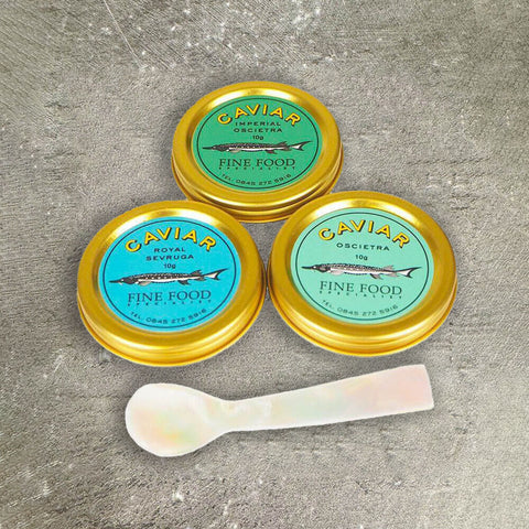 Fine Food Specialist Caviar Taster Set, 3 x 10g Gourmet House CAVI-OSCA-0000053-147