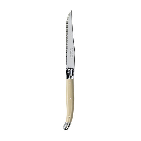 Laguiole Steak Knives, Set of 6, White