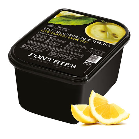 Granulated Lemon Peel Zest, Ponthier, Frozen, 500g FRPR-BAKI-0000093-148