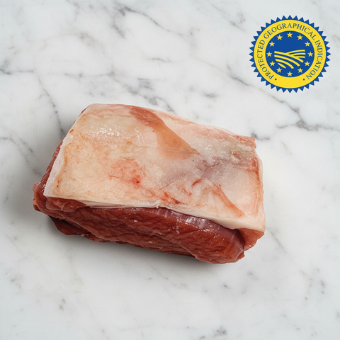 PGI Cornish Lamb Rump Square on white marble